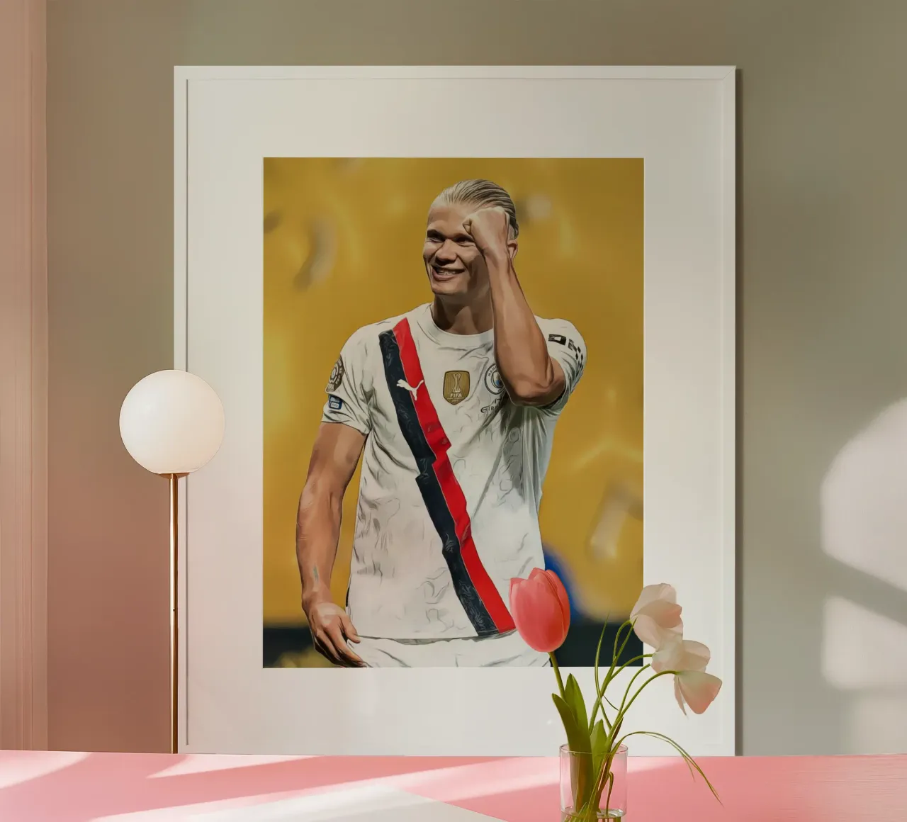 Erling Haaland Digital Art Kit da trasferta del Manchester City poster da ArdanART