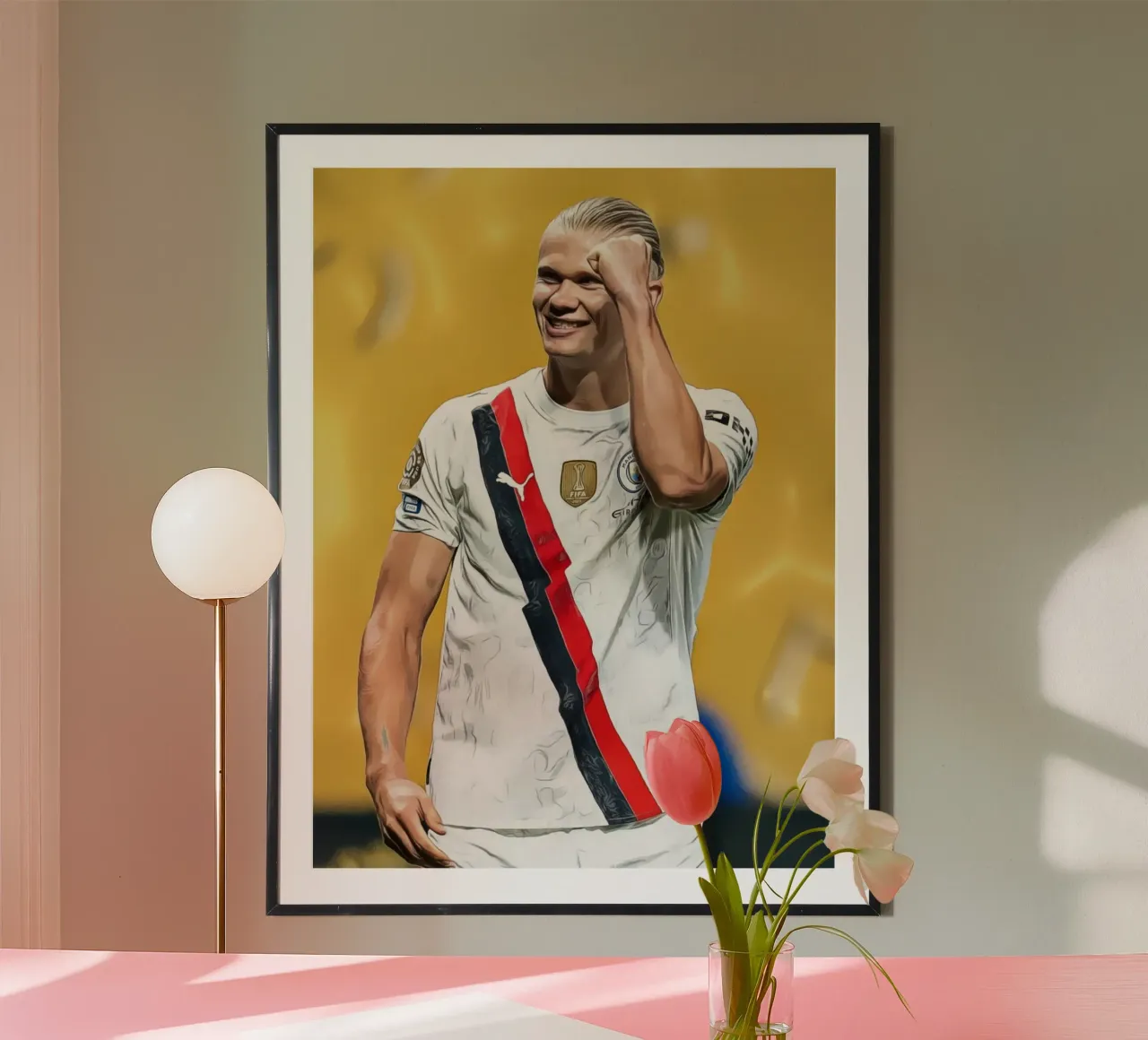 Erling Haaland Digital Art Kit da trasferta del Manchester City poster da ArdanART