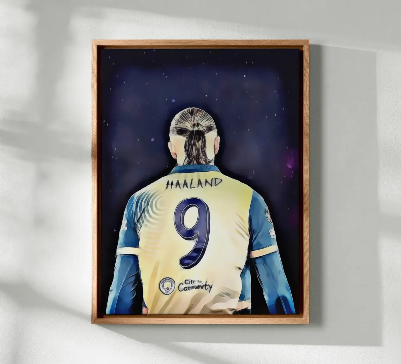 Erling Haaland Digitale Kunst canvas met Baklijst van ArdanART