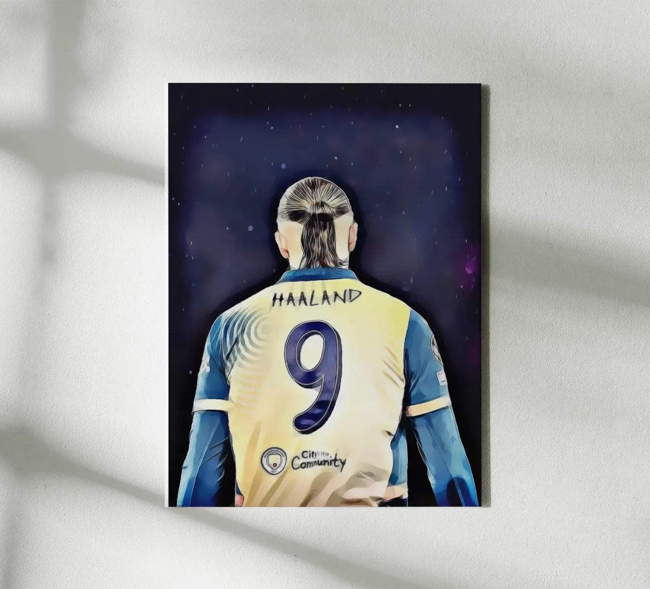 Erling Haaland Digitale Kunst canvas met Baklijst van ArdanART