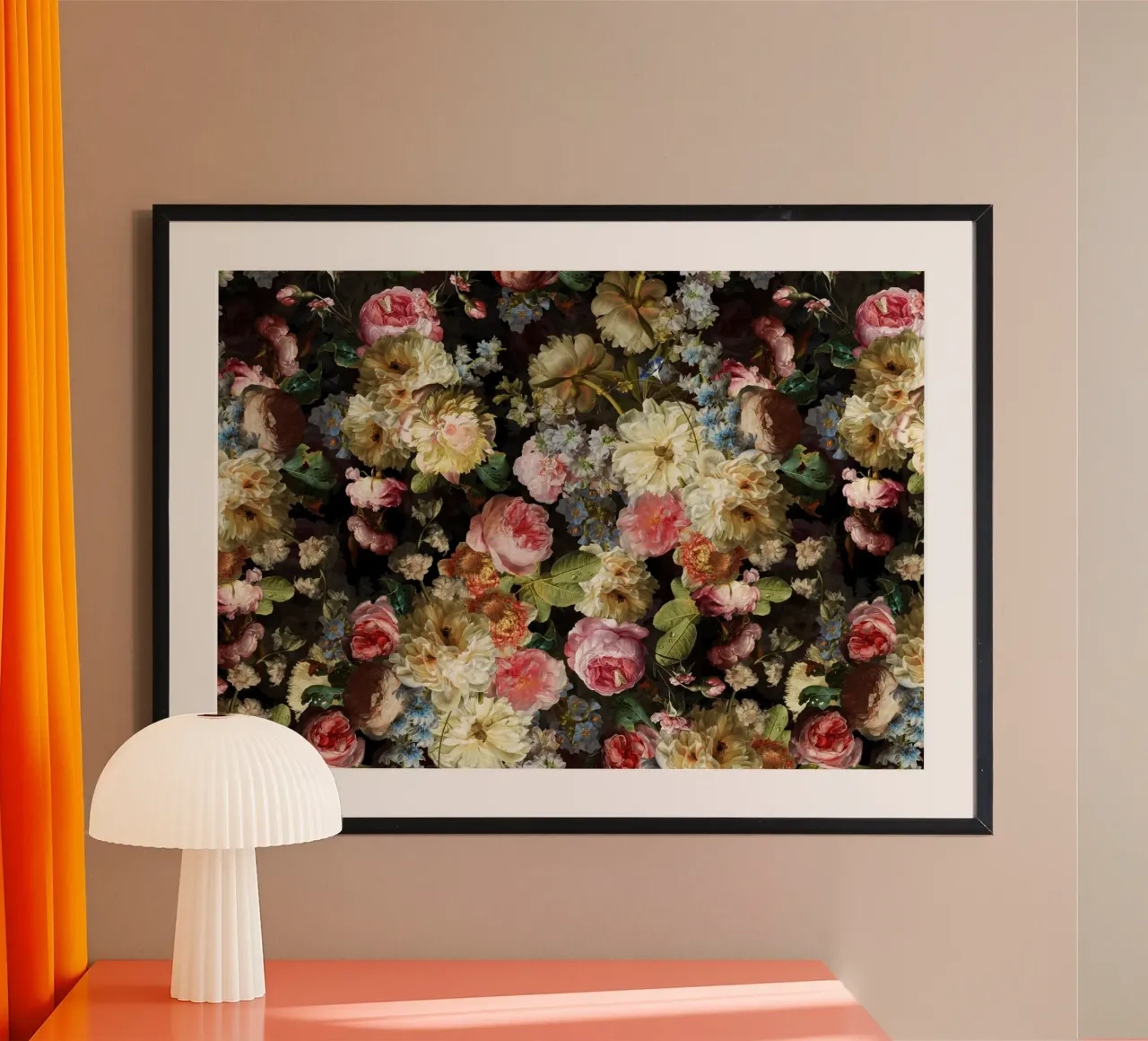 Bouquet floreale barocco vintage con rose e peonie poster da Vintage World - Uta Naumann