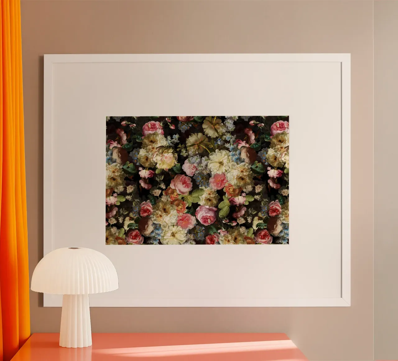 Bouquet floreale barocco vintage con rose e peonie poster da Vintage World - Uta Naumann