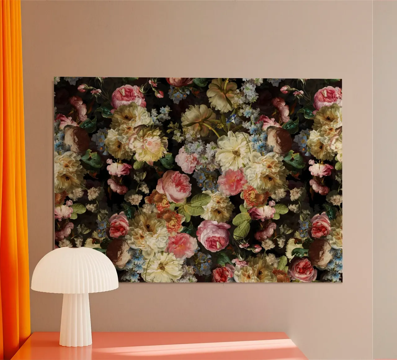 Bouquet floreale barocco vintage con rose e peonie poster da Vintage World - Uta Naumann