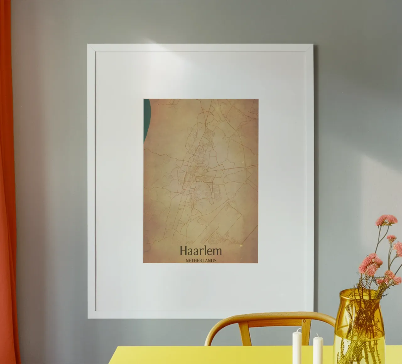 Haarlem NETHERLANDS poster con telaio in legno da WorldPrint