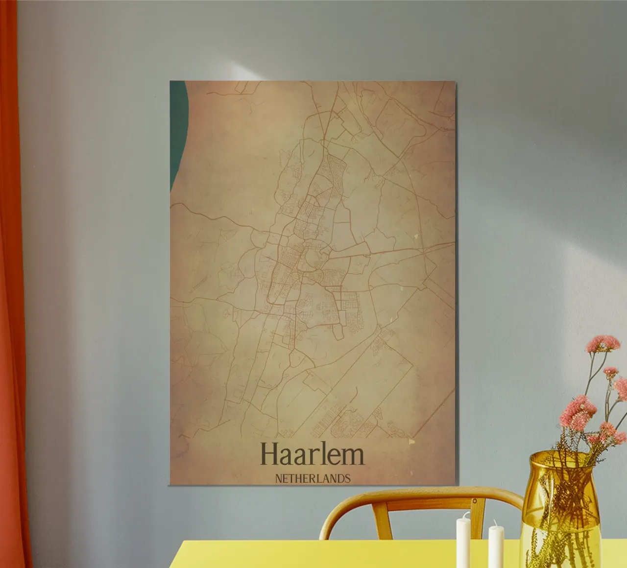 Haarlem NETHERLANDS poster con telaio in legno da WorldPrint