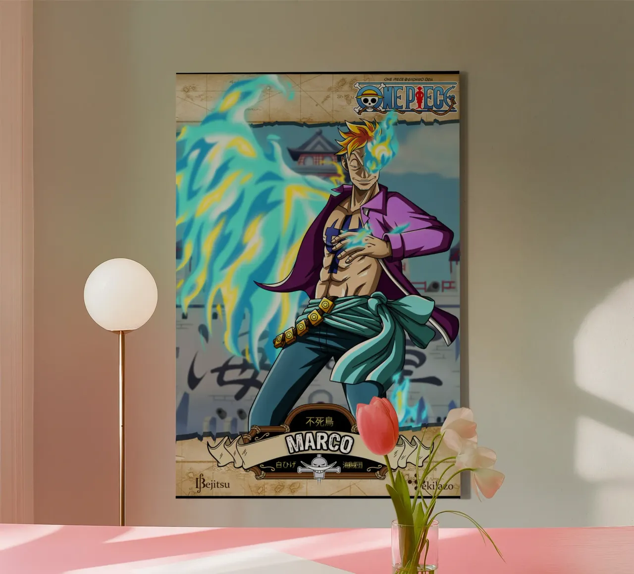 commedia dei pirati anime - marco tela con Cornice a cassetta da imstildreaming