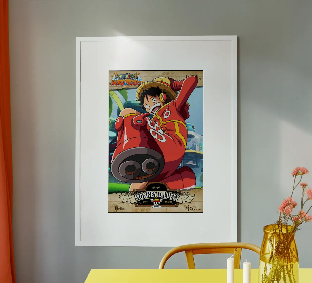Anime sui pirati d'azione - Monkey D Luffy poster da imstildreaming