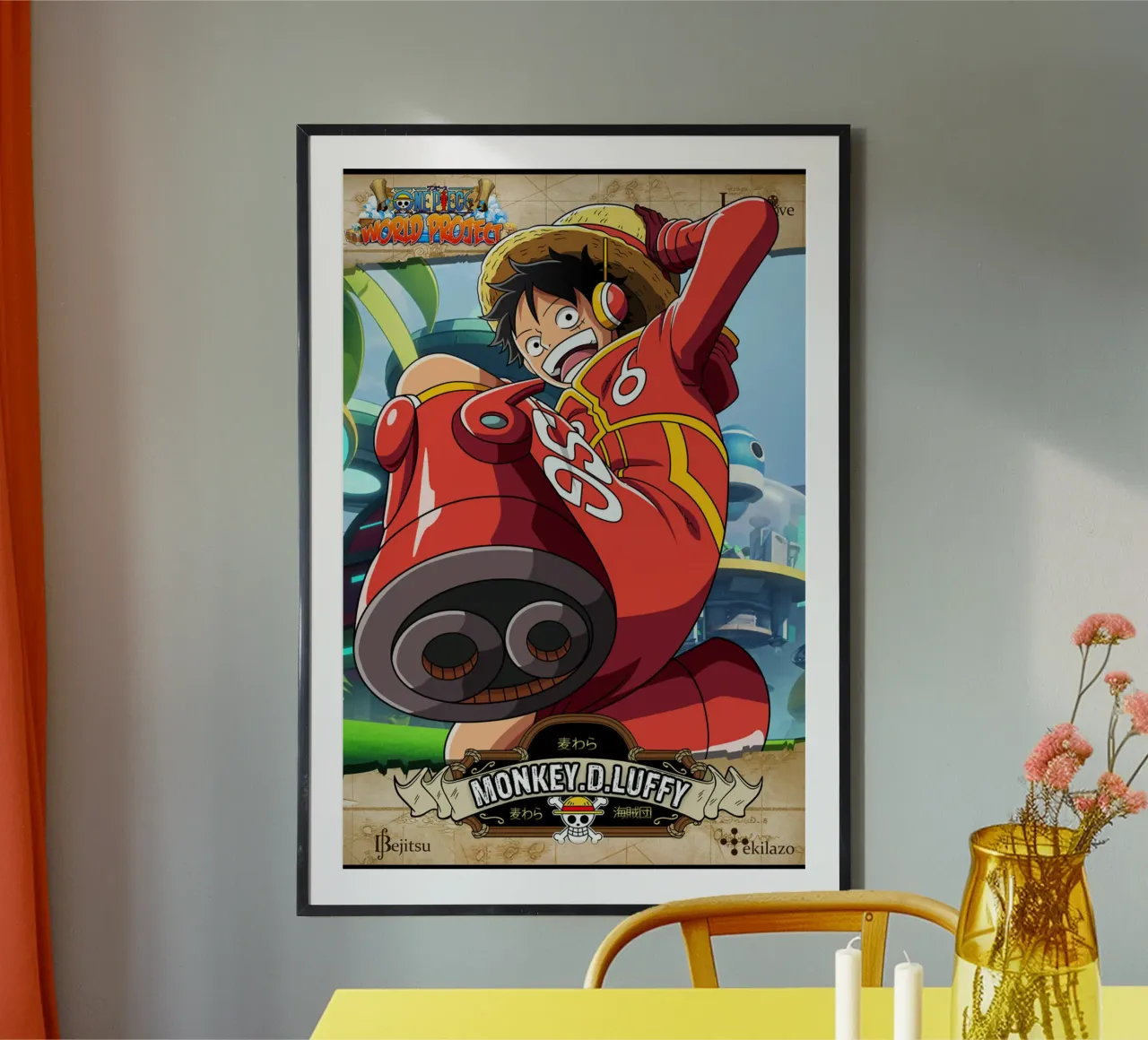 Anime sui pirati d'azione - Monkey D Luffy poster da imstildreaming