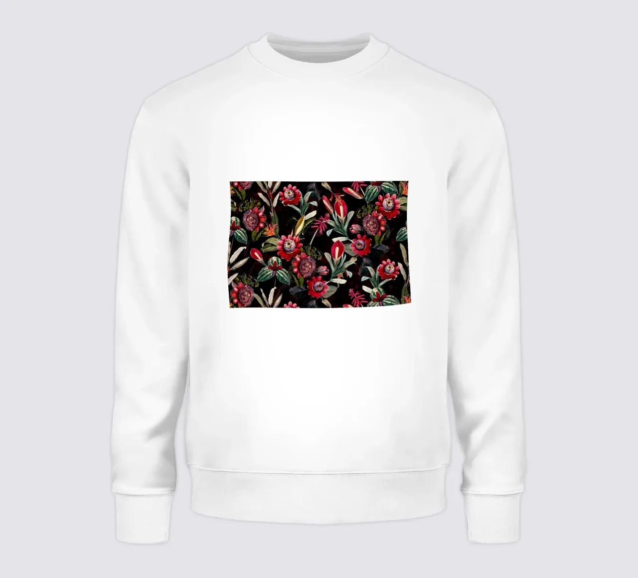 Passiflore gotiche scure con giardino notturno tropicale esotico felpa da Vintage World - Uta Naumann