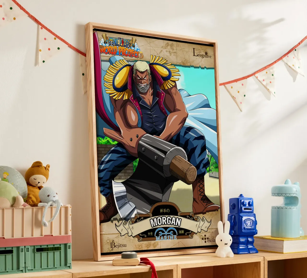 anime dei pirati d'azione - morgan tela con Cornice a cassetta da skurtow