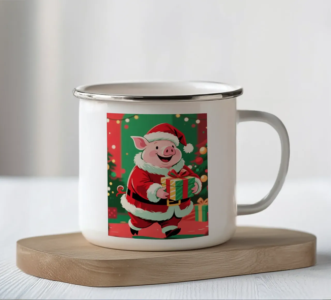 Natale divertente tazza in smalto da knowledge