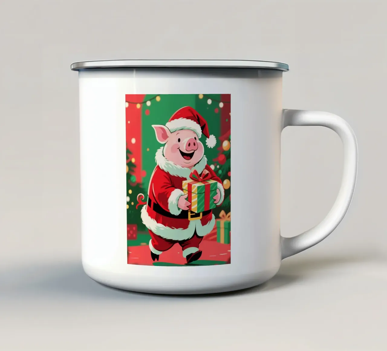 Natale divertente tazza in smalto da knowledge