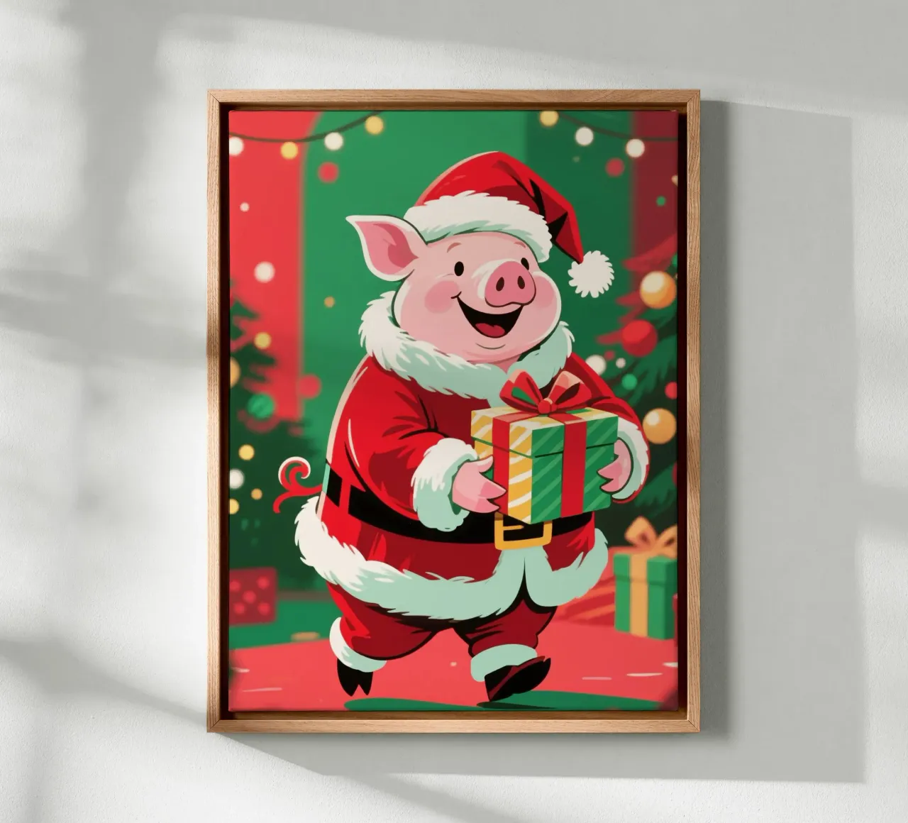 Natale divertente tela con Cornice a cassetta da knowledge