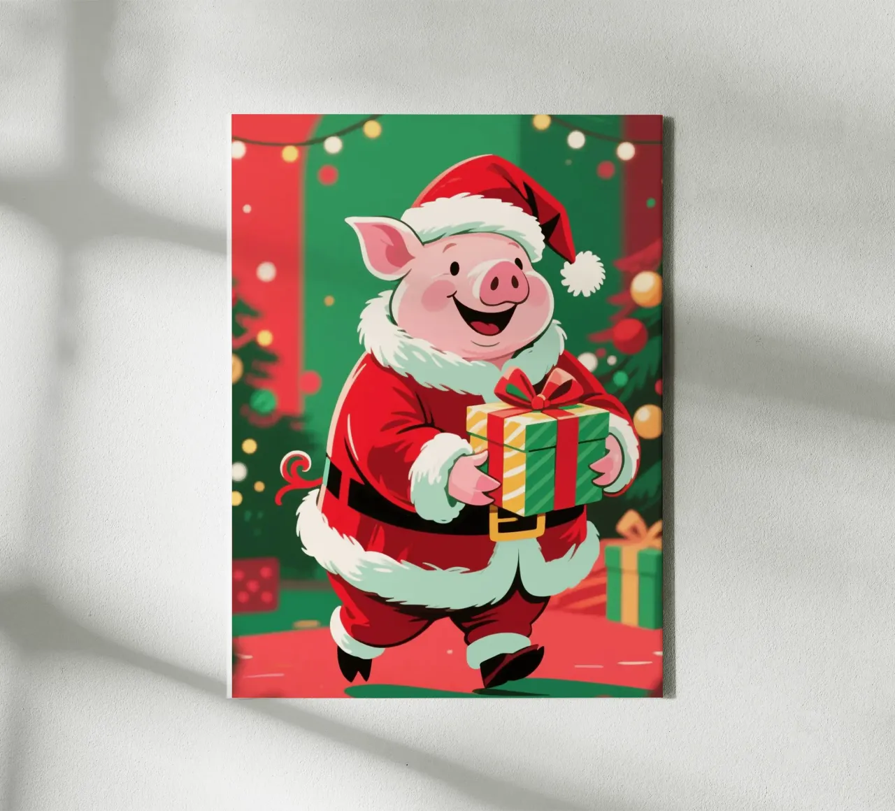 Natale divertente tela con Cornice a cassetta da knowledge