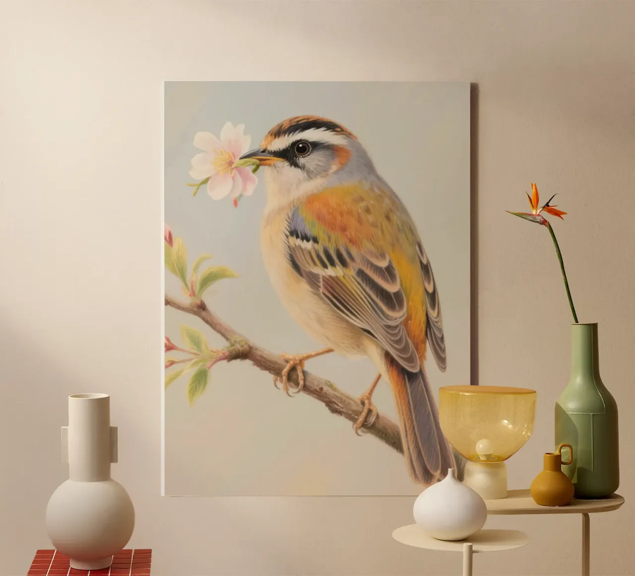 Vogeltje canvas met Baklijst van knowledge