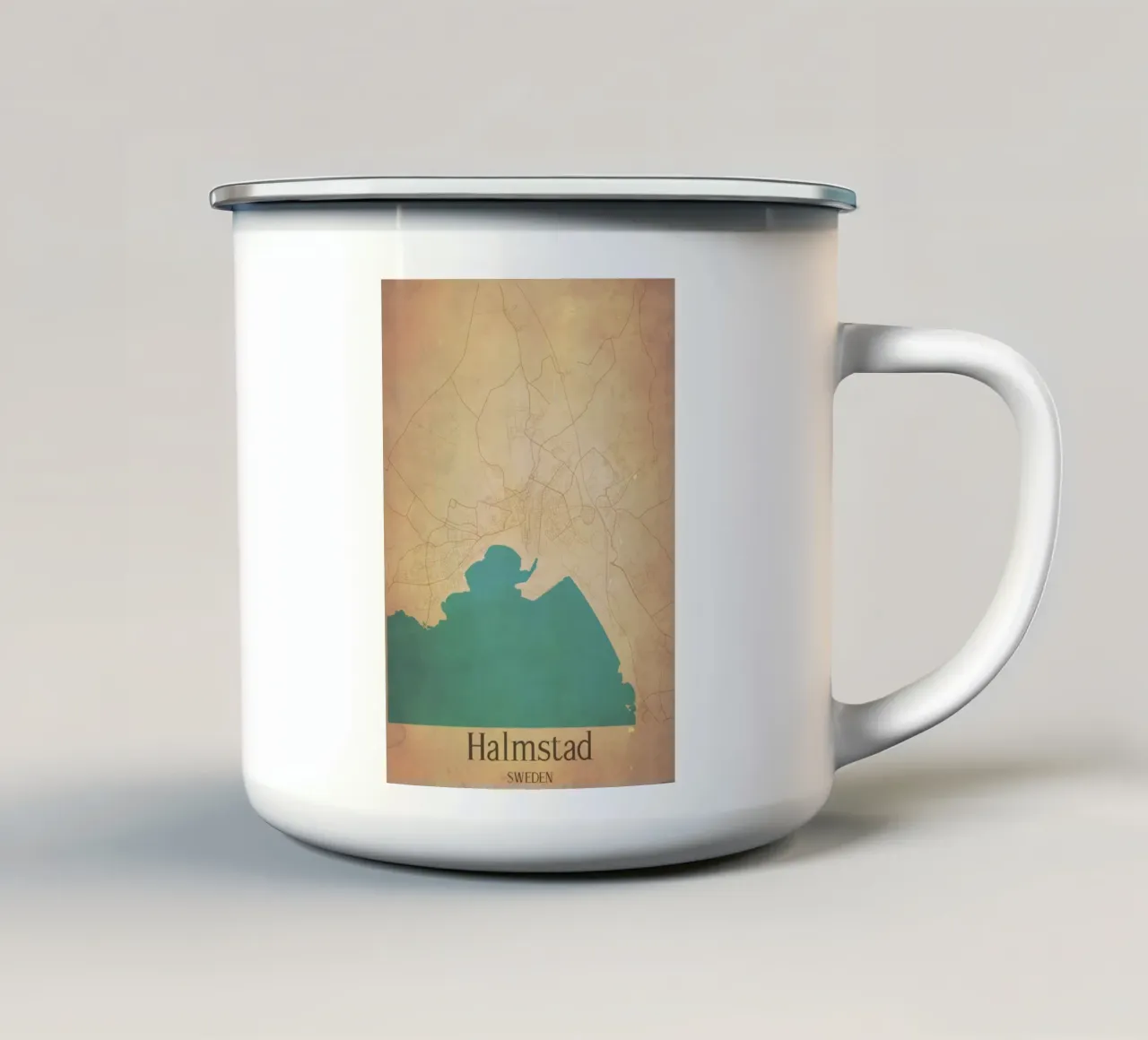 Halmstad SWEDEN tazza in smalto da WorldPrint