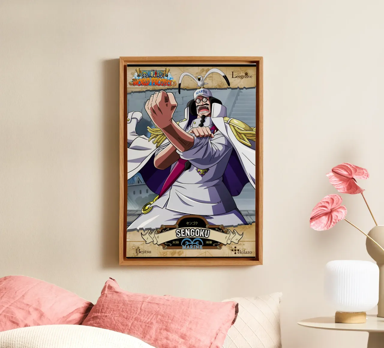 Pirati fantasy anime - sengoku tela con Cornice a cassetta da sophielouise.designs