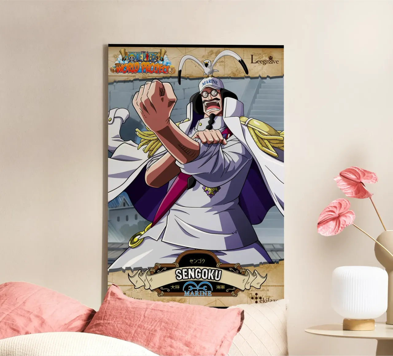Pirati fantasy anime - sengoku tela con Cornice a cassetta da sophielouise.designs