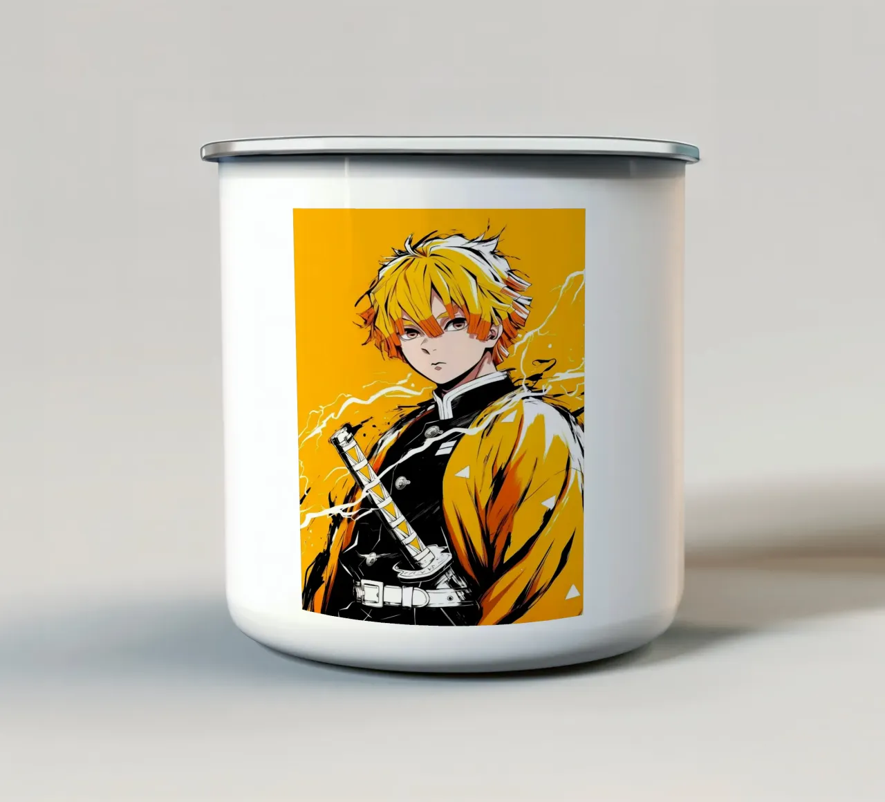 Zenitsu Agatsuma - demonendoder essentieel 2 emaille mok van igoshartwrks