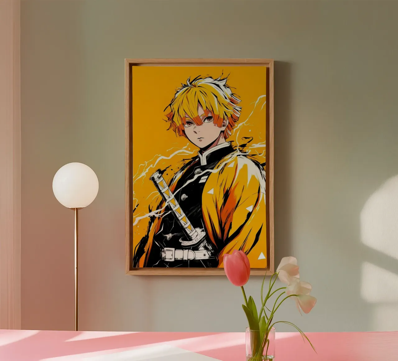 Zenitsu Agatsuma - demonendoder essentieel 2 canvas met Baklijst van igoshartwrks
