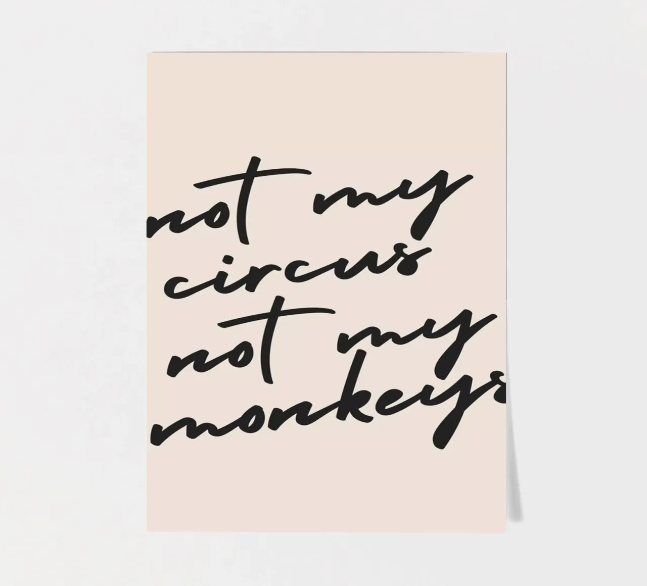Not My Monkeys sticker sheet by Mottos by Sinan Saydik