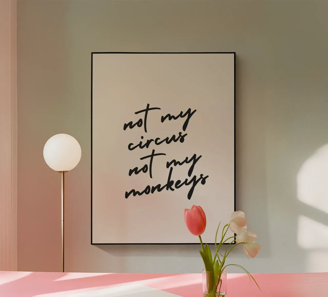 Not My Monkeys plexiglass da Mottos by Sinan Saydik