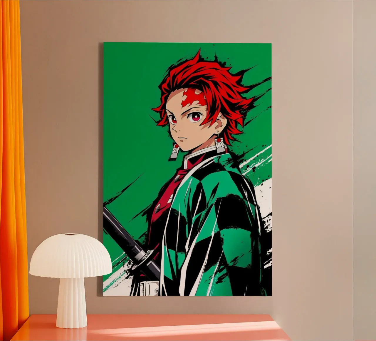 Maglietta essenziale Tanjio Kimetsu No Yaiba tela con Cornice a cassetta da igoshartwrks