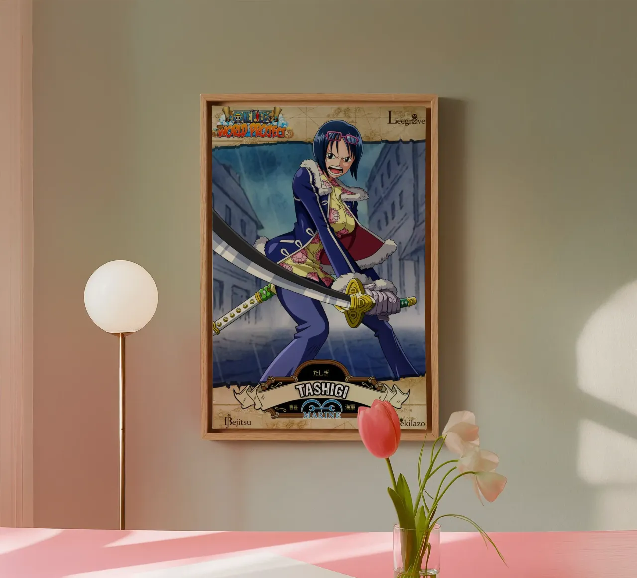 Anime comiche sui pirati - Tashigi tela con Cornice a cassetta da sophielouise.designs