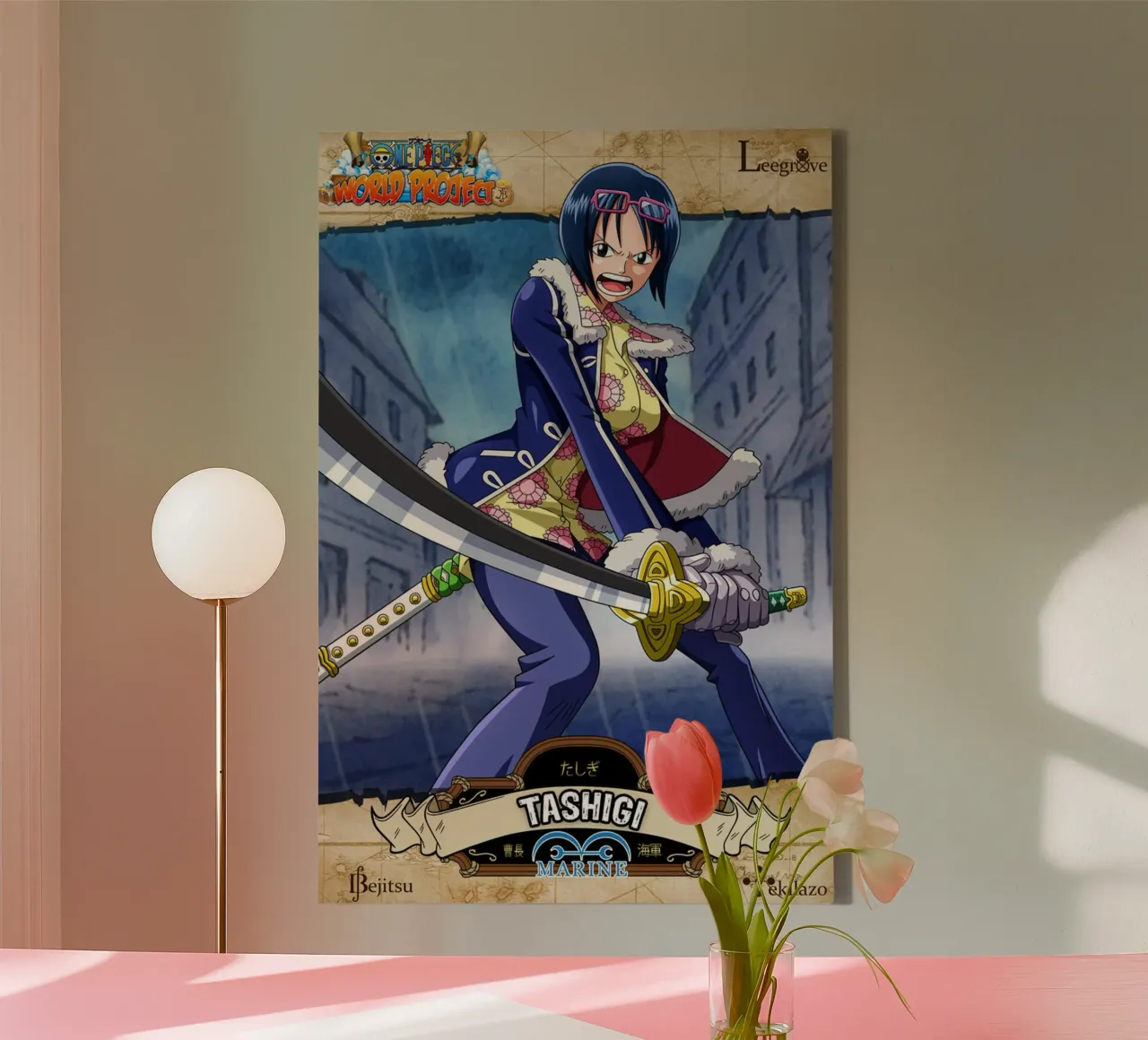 Anime comiche sui pirati - Tashigi tela con Cornice a cassetta da sophielouise.designs