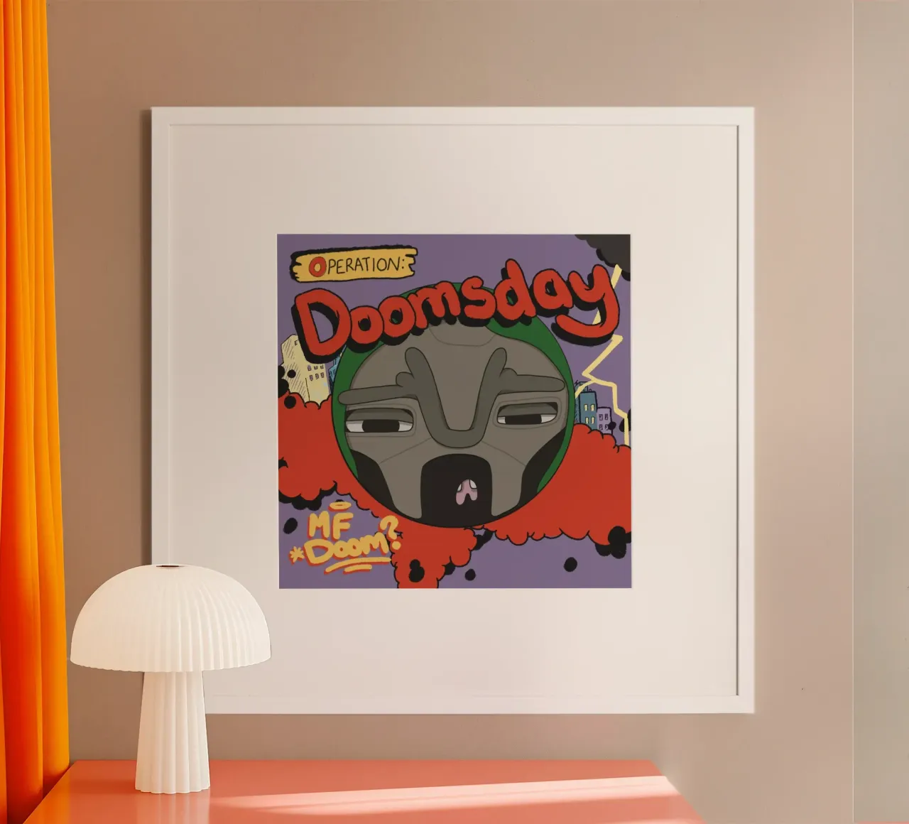 MF DOOM - Doomsday Vibes poster da Jonathan Phillips