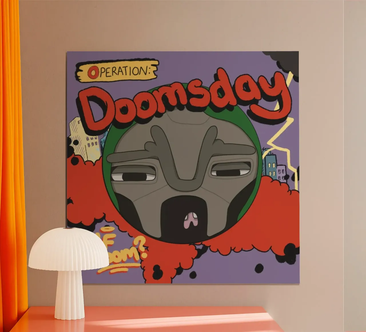 MF DOOM - Doomsday Vibes poster da Jonathan Phillips