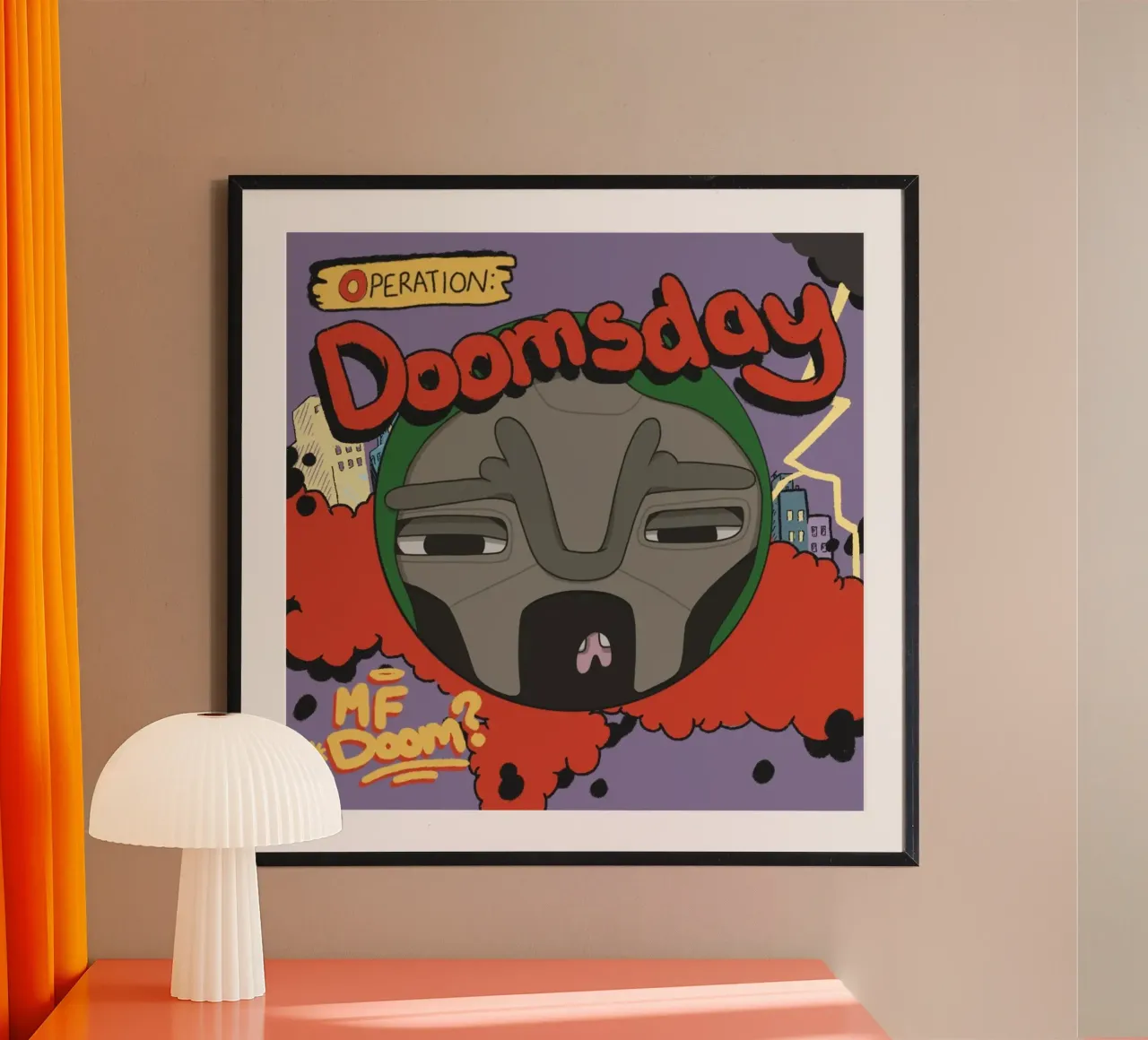 MF DOOM - Doomsday Vibes poster da Jonathan Phillips