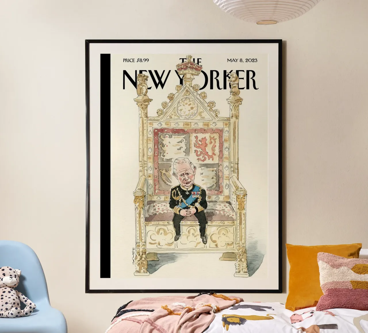 Room at The Top Arte di Barry Blitt, The New Yorker poster con telaio in legno da appsi