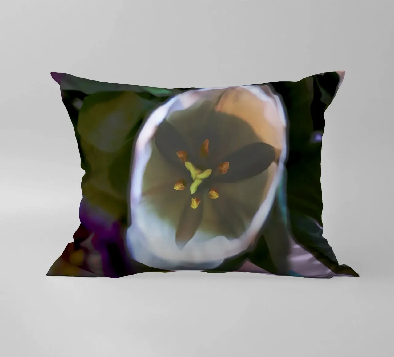 Inner Bloom - Abstract Witte Tulp Fine Art Print kussen van jay