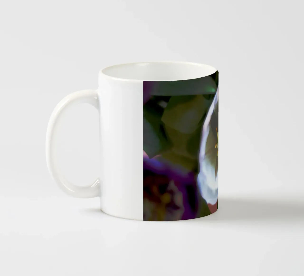 Inner Bloom - Abstract Witte Tulp Fine Art Print keramische mok van jay