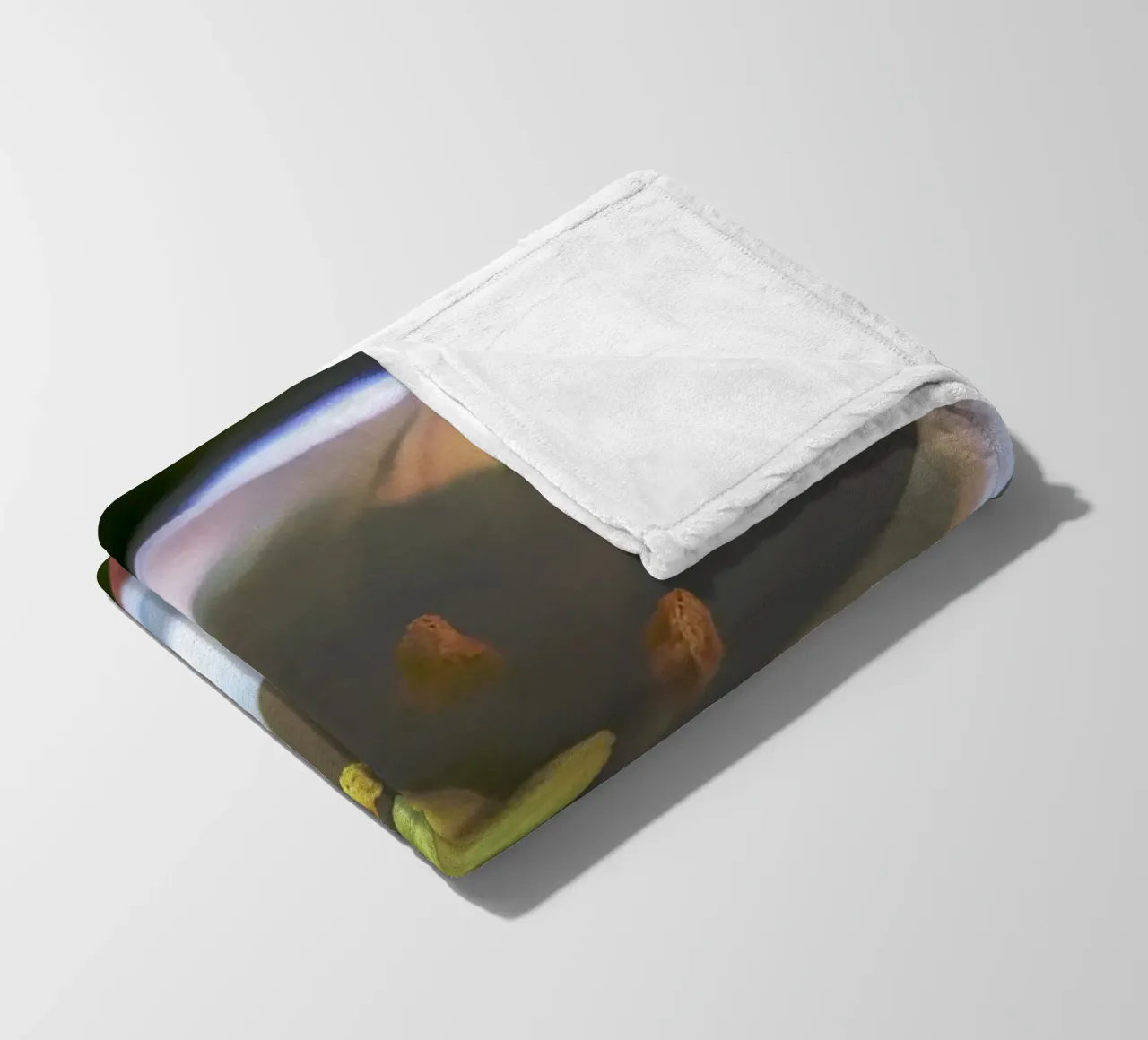 Inner Bloom - Abstract White Tulip Fine Art Print fleece blanket by jay