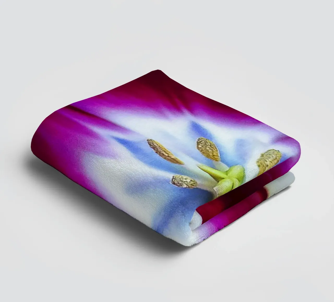 Mystic Core – Deep Violet Tulip Fine Art Print towel by jay