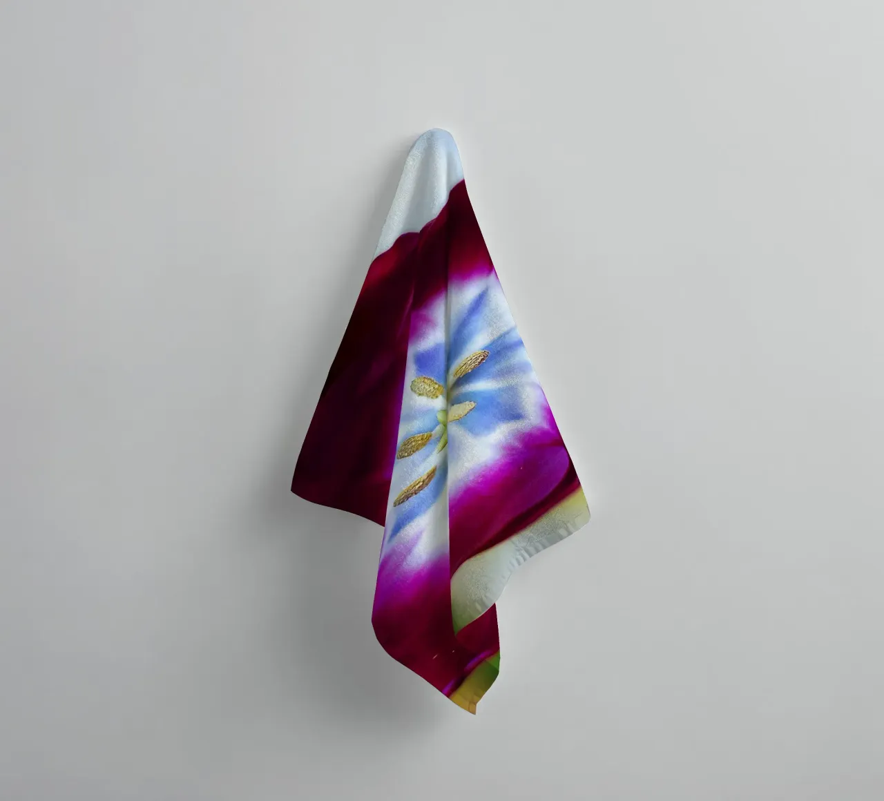 Mystic Core – Deep Violet Tulip Fine Art Print towel by jay