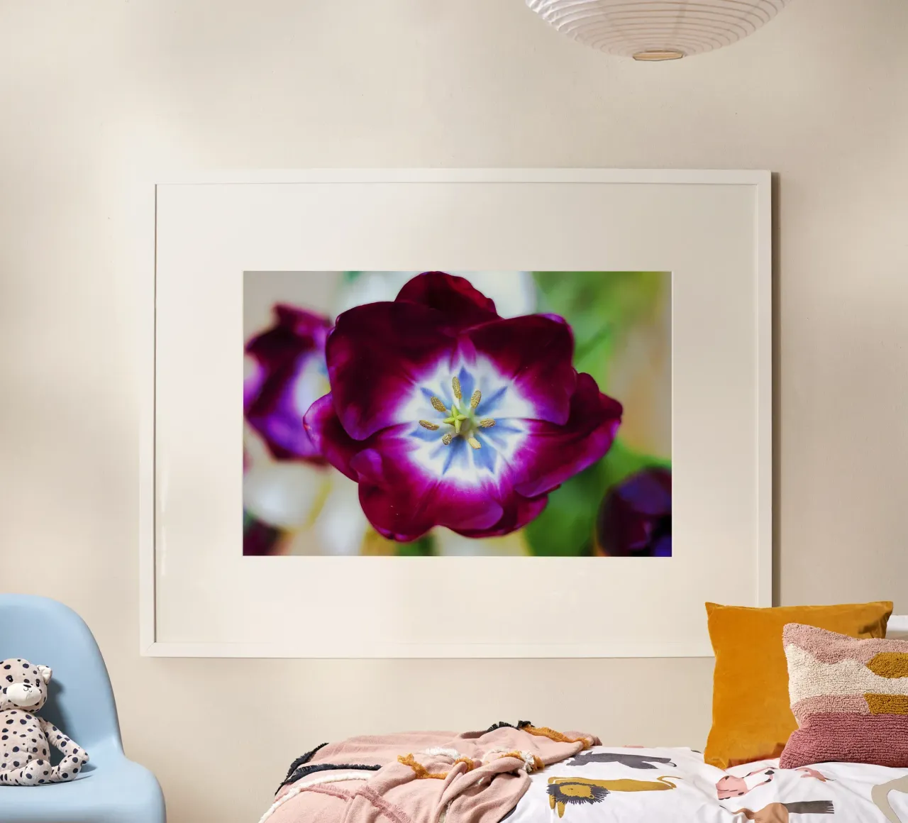 Mystic Core - Deep Violet Tulip Fine Art Print poster van jay