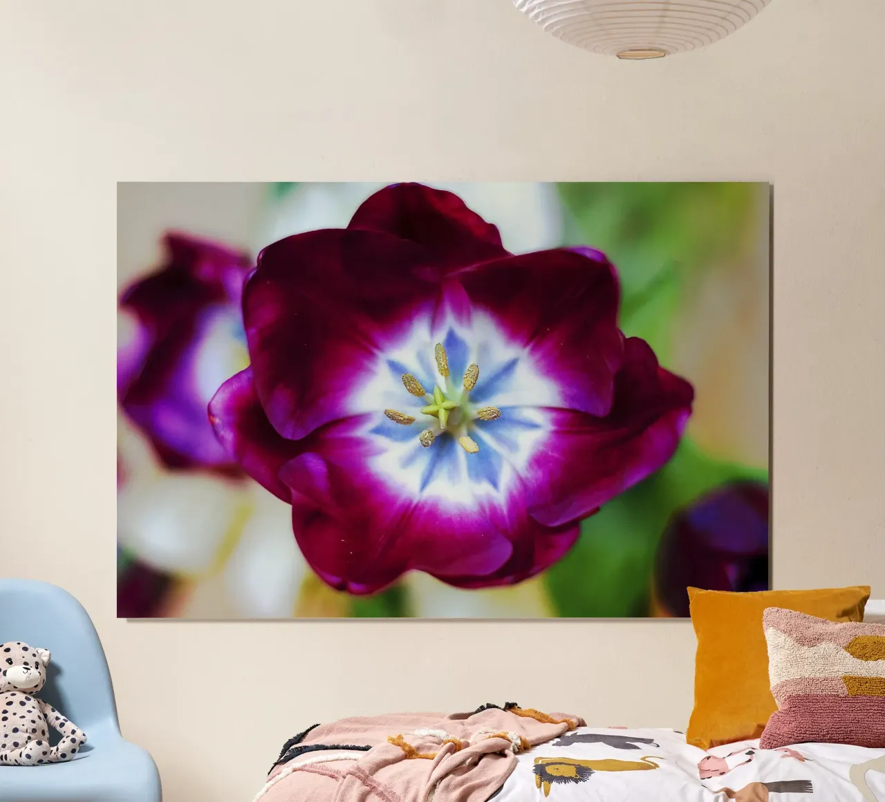 Mystic Core - Deep Violet Tulip Fine Art Print poster van jay