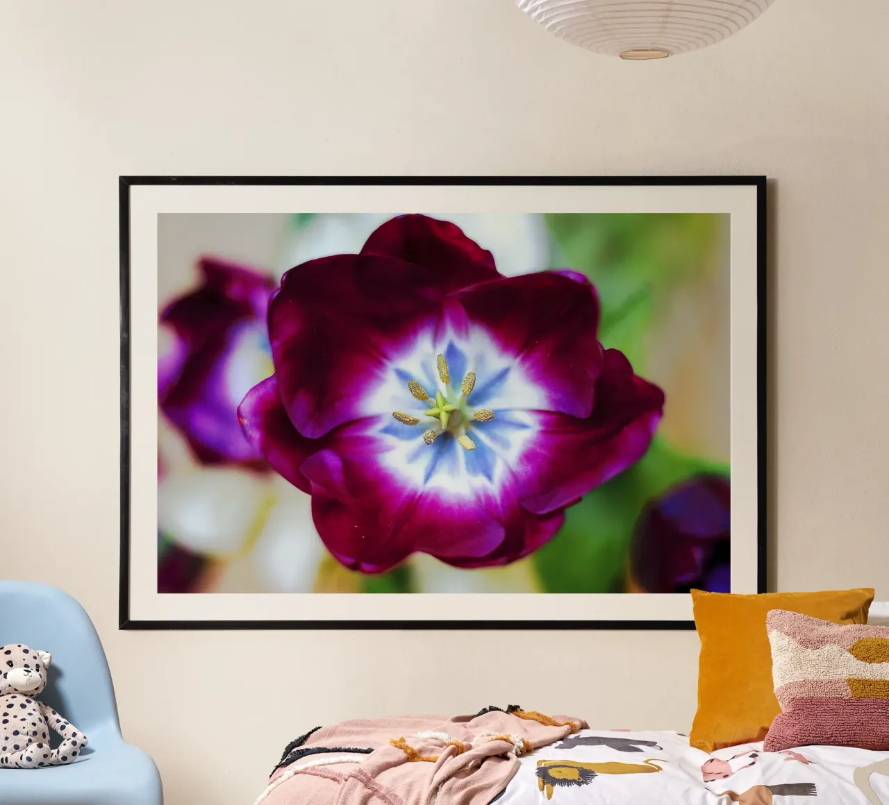 Mystic Core - Deep Violet Tulip Fine Art Print poster van jay