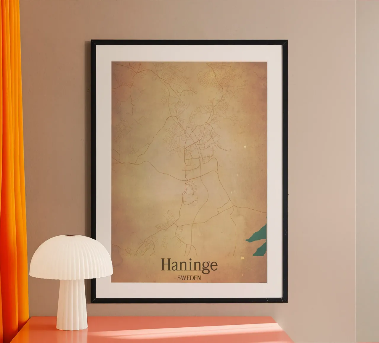 Haninge SWEDEN poster con telaio in plastica da WorldPrint