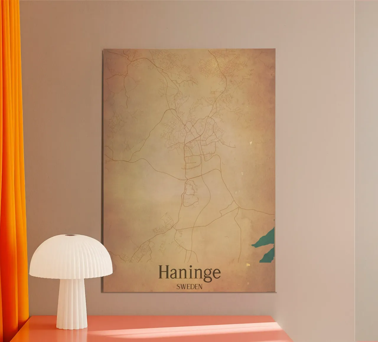 Haninge SWEDEN poster con telaio in plastica da WorldPrint