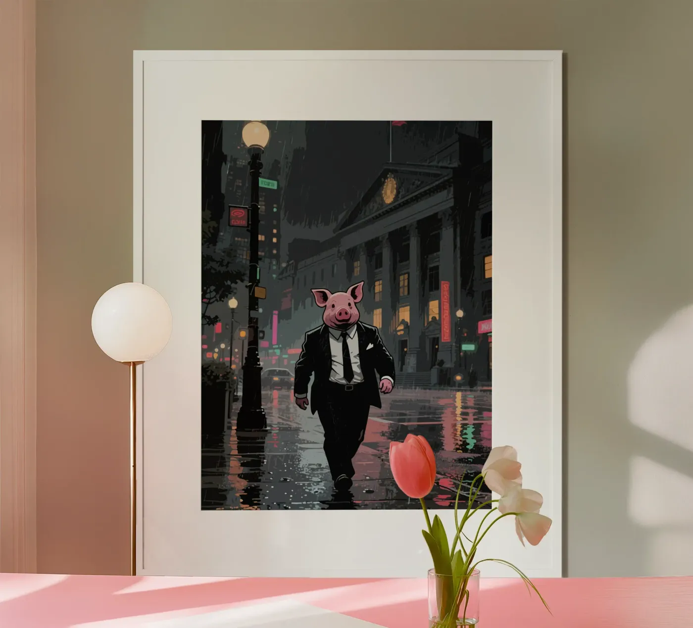 Walking Pig poster by knowledge