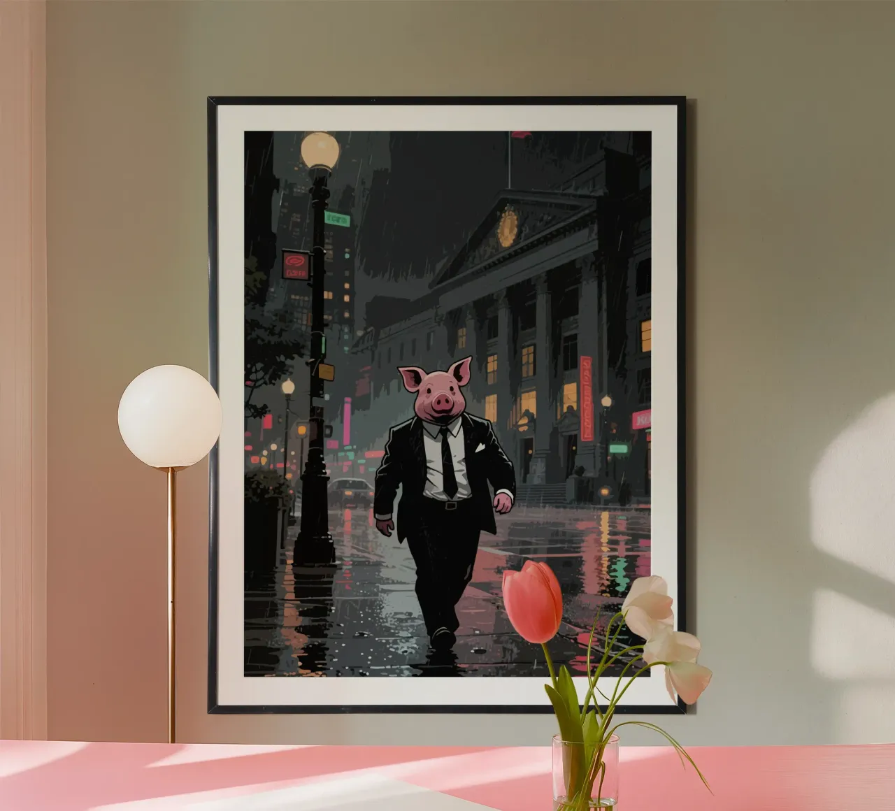 Maiale da passeggio poster da knowledge