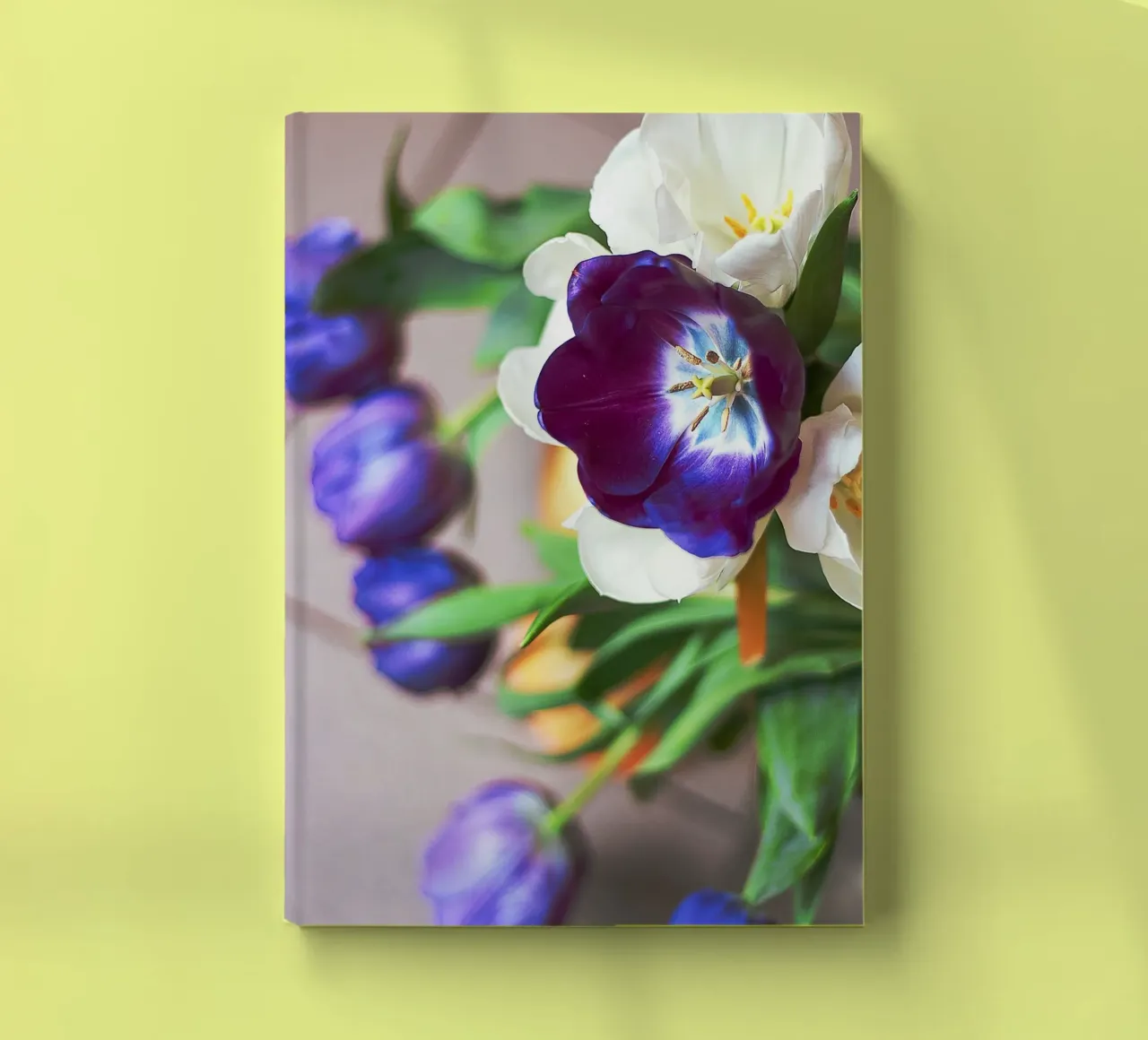 Curiosity in Bloom – Abstract Tulip Arrangement notebook by jay