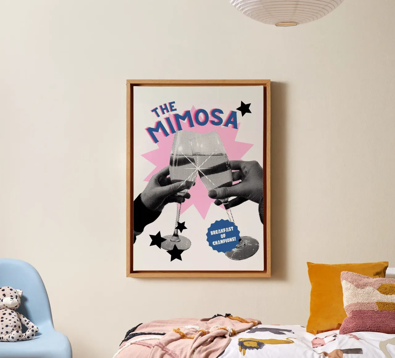 Die Mimose Leinwand mit Schattenfugenrahmen von Athene Fritsch