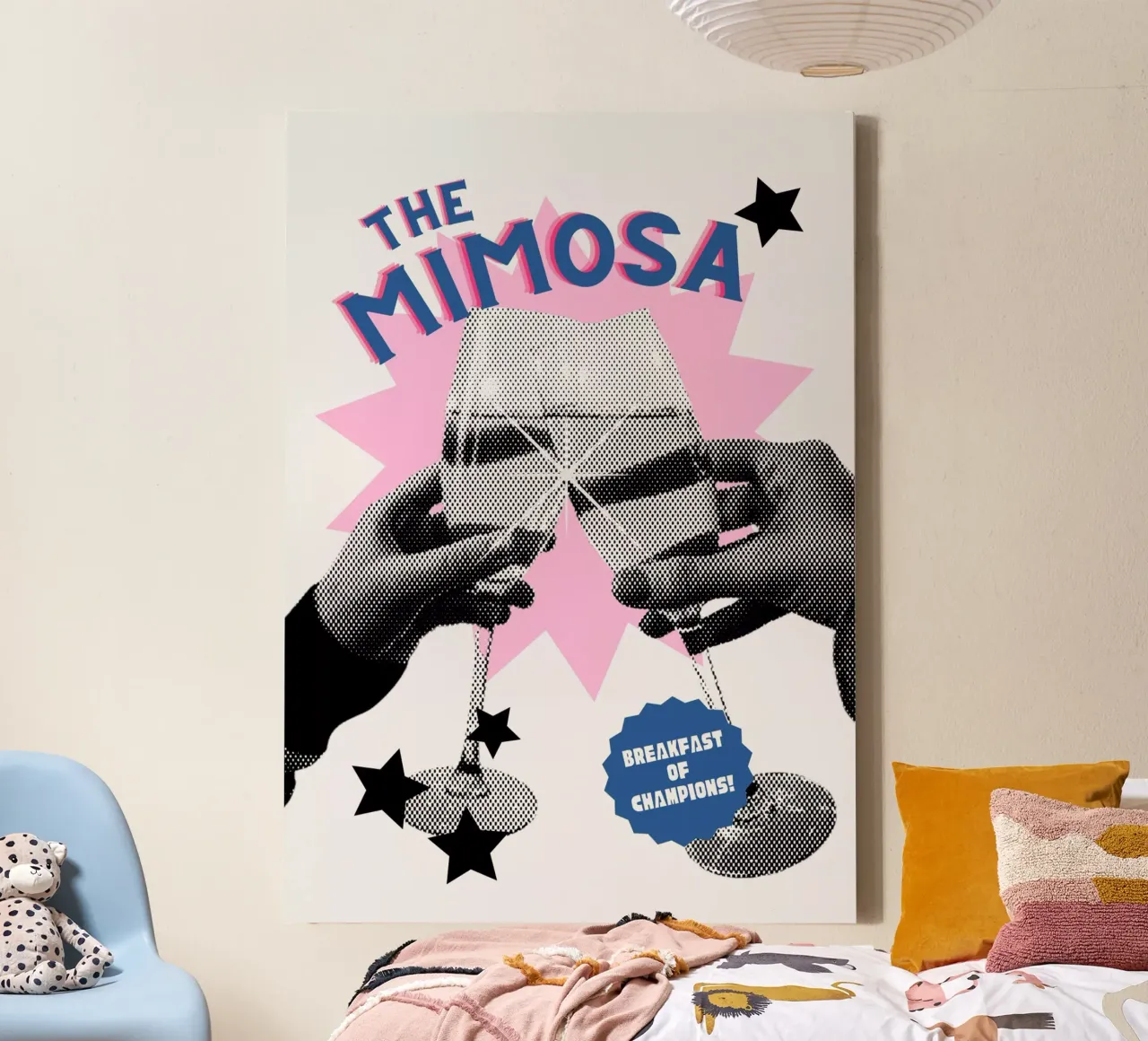Die Mimose Leinwand mit Schattenfugenrahmen von Athene Fritsch