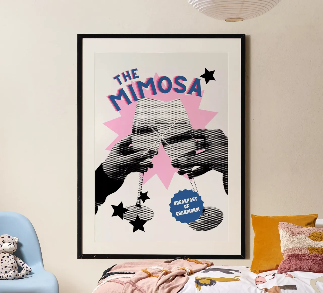 La Mimosa poster con telaio in alluminio da Athene Fritsch