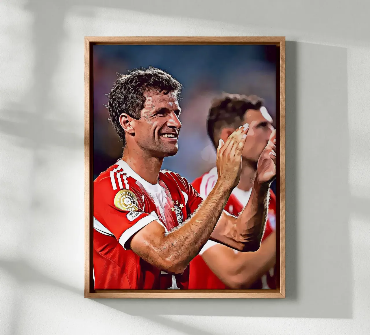 Thomas Müller Applaus Digitale Kunst Poster canvas met Baklijst van ArdanART
